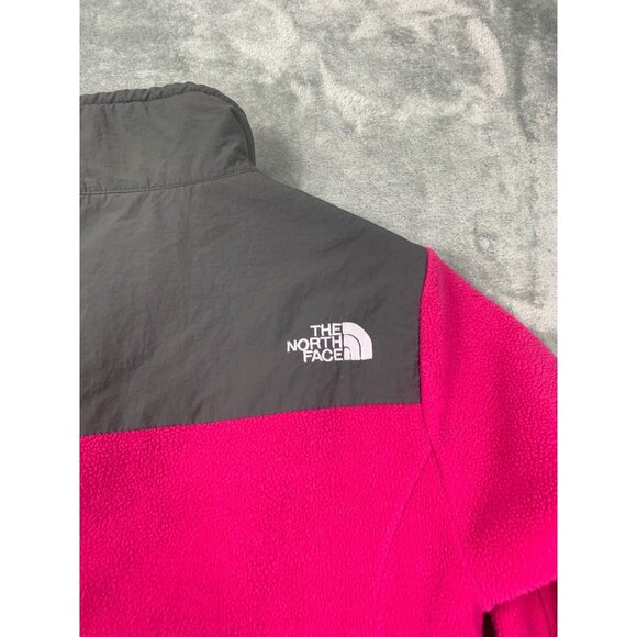 The North Face Jacket Women XS Pink Gray Denali Fleece Full Zip Outdoor Logo - Picture 10 of 11